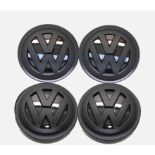 MODIFIX-CO-UK VW Matte Black Alloy Wheel Centre Hub Caps 4pcs VW Golf MK7 Passat Tiguan 66mm