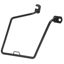 (Right) Support de sacoches latérales pour moto, compatible avec Kawasaki W400, W650, W800, W800 Cafe et W800 Street. Porte-bagages en métal noir.