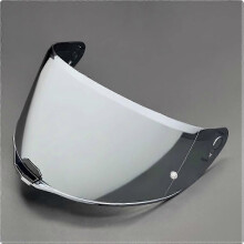 (Silver) Vizier voor motorhelm, compatibel met LS2 FF811 Vector II Citation II integraalhelmen, polycarbonaat lens, zwart zilver