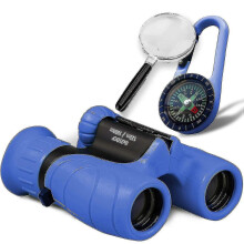 (Blue) Fernglas s kompasom a lupou pre deti 8x21 | Ďalekohľad pre detské outdoorové aktivity