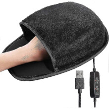 (Black) Beheizbares USB-Mauspad mit Controller und 3 Heizstufen für die Computernutzung
