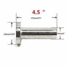 (110mm) Silenciador de escape universal para coche, compatible con 85 mm (3,5"), 98 mm (4") y 110 mm (4,5"), acero inoxidable cromado.