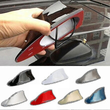 (Silver) Universal Car Shark Fin Antenna Compatible with FM/AM Roof Aerial Replacement