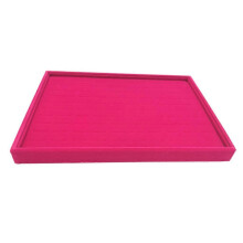 (Rose Red) Plateau de présentation bijoux 100 emplacements, bois et flanelle, pour ranger bagues boucles d'oreilles accessoires petits