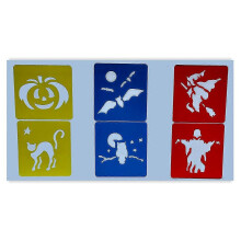 (19) Tierische Zeichen-Schablonen Set, 6 Stück, 21 Motive, wiederverwendbares PET, 15x14cm, für DIY Handwerk, Heim- und Partydekoration, Malprojekte