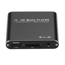 (EU Plug) X9 HD Multimedia Player 4K Video Loop USB External Media Player with HDMI, USB 2.0, TF Card Slot and Remote Control