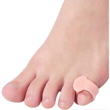 (Bright complexion) 10pcs Pinky Toe Separators, Gel Toe Spacers Straightener, Hammer Toe Corrector for Overlapping Toes, Unisex, One Size