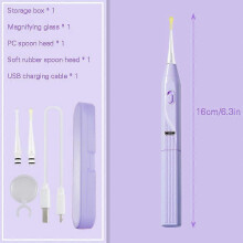 (Purple, No Ear Forceps) Oorwasverwijderingsset, zachte siliconen kop, met ingebouwde LED-verlichting, lichtgewicht en draagbaar voor oorreiniging