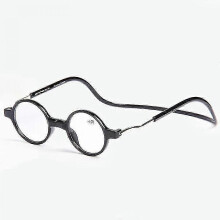 (Black, -1.5) Magnetische Lesebrille zum Umhängen für Damen und Herren, Metallharz, verschiedene Farben