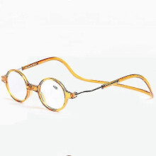 (Yellow, -2) Magnetische Lesebrille zum Umhängen für Damen und Herren, Metallharz, verschiedene Farben