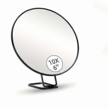 (10X) Double-Sided 30x/1x Magnifying Makeup Mirror with Stand Handheld Hanging Tabletop Mirror with Tweezers for Eyebrow Grooming Blackhead Removal
