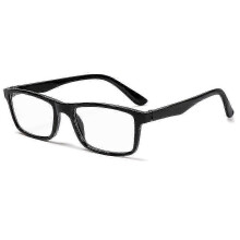(-1.50, B-black) Retro-Leoparden-Lesebrille, asymmetrisch rund-eckig, für Damen und Herren, Alterssichtigkeitsbrille
