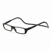 (black, 2) Magnetische Lesebrille mit Nackenband, 8 Farben, verschiedene Stärken erhältlich, PC-Kunststoffrahmen für Damen und Herren