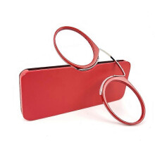 (Red) Klemmbare Lesebrille für die Nase, +3,0 Dioptrien, TR90 Rahmen, tragbar, für Weitsichtigkeit, passend für verschiedene Nasentypen