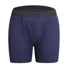 (Navy Blue, XL) Men's Reusable Incontinence Underwear Leakproof Boxer Shorts Navy Blue M
