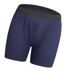 (Navy Blue, M) Men's Reusable Incontinence Underwear Leakproof Boxer Shorts Navy Blue M