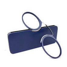 (Blue) Nasenclip-Brille für Weitsichtigkeit (+3,00 Dioptrien), TR90-Gestell, bügellos, tragbar, 10 x 3 cm