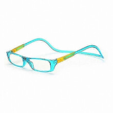 (sky blue, 3) Magnetische Lesebrille mit Nackenband in 8 Farben, verstellbare Bügel, Stärken +1,0 bis +4,0