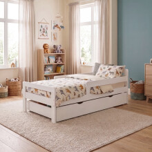 (White) Taurus Toddler Bed With Storage