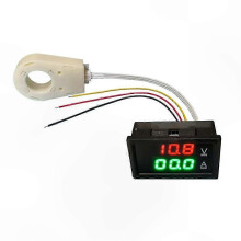 (Black, 200A) Voltmètre et ampèremètre numérique CC 0-300 V 400 A, moniteur de batterie pour systèmes automobiles 12 V, 24 V, 36 V, 48 V et 60 V