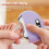 (Red) Automatic Electric Nail Clipper with LCD Display, 3-Speed Adjustable, Type-C Fast Charging, 8H Runtime 2