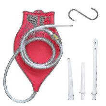 (RED, 2L) Kit per clistere, sacca igienica pieghevole in silicone, 2L 3L 4L, ugello morbido, per l'igiene quotidiana e la cura della salute.