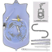 (Transparent 4, 3L) Kit di sacca per clistere in silicone pieghevole, capacità 2L 3L 4L, per igiene e lavaggio ginecologico e anale