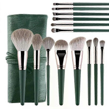 (14pcs brush bag) 14 Piece Makeup Brushes, Soft Fluffy Brushes for Powder, Eye Shadow, Foundation, Blush Blending, Cosmetic Makeup Tools