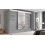 (256cm, Grey) Modern High Gloss Sliding door Wardrobe with Long LED 1