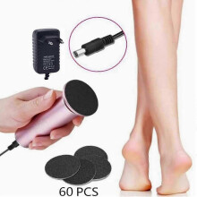 (pink, AU) Electric Foot Grinder Callus Remover Pedicure Tool Portable 360 Rotation