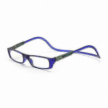 (blue, 1) Magnetische Lesebrille mit Nackenband in 8 Farben, verstellbare Bügel, Stärken +1,0 bis +4,0