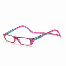 (rose red, 2.5) Magnetische Lesebrille mit Nackenband in 8 Farben, verstellbare Bügel, Stärken +1,0 bis +4,0