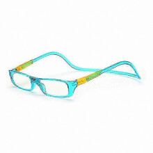 (sky blue, 2.5) Magnetische Lesebrille mit Nackenband in 8 Farben, verstellbare Bügel, Stärken +1,0 bis +4,0