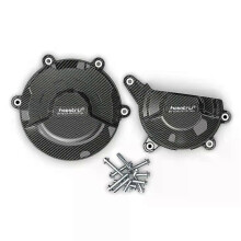(Carbon Look) Motor Beschermkap compatibel met Ducati Panigale V4 V4S 2018-2022, matzwart glasvezel nylon, inclusief montageschroeven