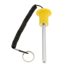 (10x105mm) Alfiler para Placa de Contrapeso con Cable de Acero Reforzado, Compatible con Equipos de Gimnasio, Construcción en Acero A3 Cromado