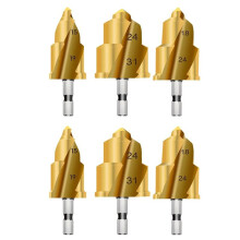 Stepped Drill Bit, Hexagon Shank Water Pipe Connection Tool 20/25/32mm,Full Open Process Hand Tool Wireless Drills