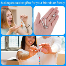 30Pcs Beadable Keychain Bars Sliver Bulk Blank Beadable Keychains Cute Metal Keychains Bar DIY Keychain Supplies B