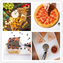 Pizza Cutter, Pizza Cutter Wheel, Pizza Server Set Super Pizza Slicer with Non Slip Rubber Handle & Protective Cover