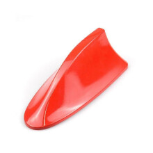 (Red) Haaienvin auto dakantenne compatibel met BMW Honda Toyota Hyundai Kia, ABS materiaal, voor FM/AM radio signaal