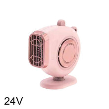 (Pink, 24V) Automatické kúrenie do auta, 12V/24V 150W, 180 otočné, odstraňovanie hmly a námrazy na čelnom skle, čierna/biela/ružová