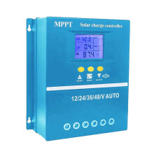 (80A) Regulador de carga solar, 12V/24V/36V/48V identificación automática, doble puerto USB, pantalla LCD, con protección integrada