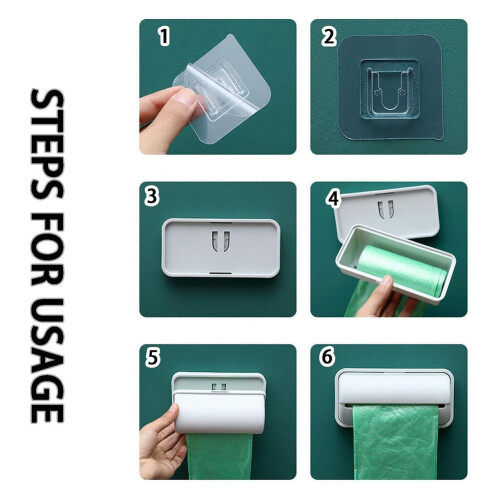 Home Simple Punch-Free Garbage Bag Storage Box Wall-Mounted Pull-Out Storage Box Simple Garbage Bag Storage Box C 1