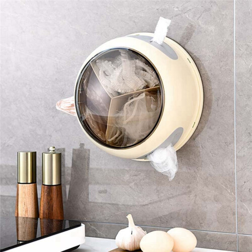Kitchen Plastic Wrap Storage Box Plastic Bag Holder Wall Mounted Kitchen Grocery Plastic Bag Dispenser Drawer Box 1