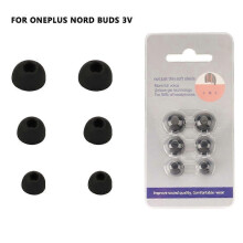 (black 3v, 2 pièces) Embouts d'oreille en silicone de rechange, 3 paires tailles S M L, compatible avec OnePlus Nord Buds 3r 3v