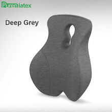 (DeepGrey, 44x36x13cm) Sitzkissen mit Memory-Schaum-Kern gegen Steißbein-Schmerzen - 15 cm dick für Büro, Auto und Rollstuhl