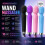10 Mode Rechargeable Wand Massager Waterproof Silicone Deep Tissue Massage Black 3