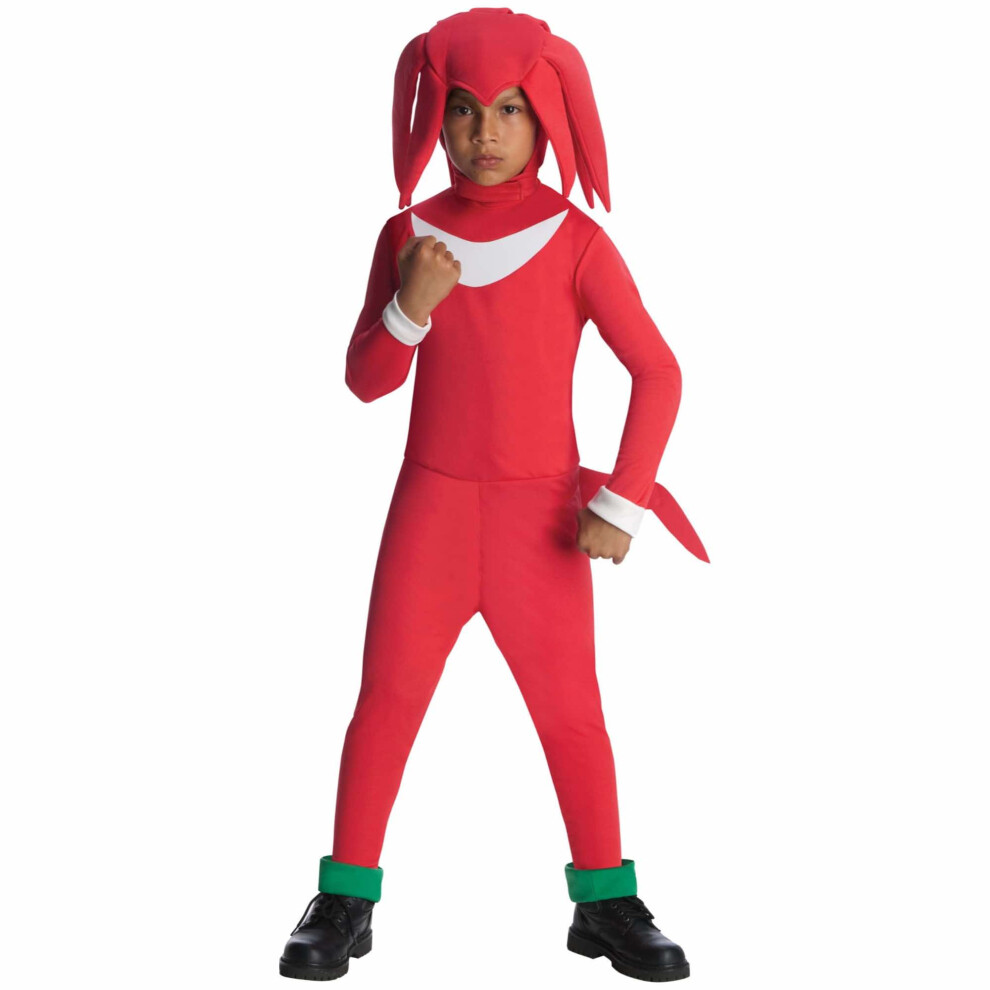 Photos - Fancy Dress Rubies , Red) Knuckles Sonic the Hedgehog Deluxe Sega Video Game Movie Child Boys Costume (Medium (8-10)