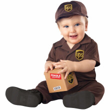(Toddler (12-18M), Brown) UPS Courier Delivery Driver Occupation Baby Infant Toddler Boys Costume