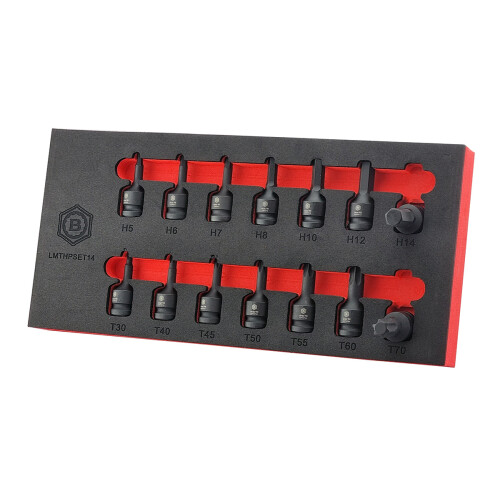 Britool 14Pc Impact Torx & Hex Bit Socket Set