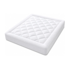 (King, White) Mattress Topper 10cm Thick Quilted Microfiber, 1200GSM Anti-Allergy Fill, Washable with Elastic Straps, Extra Comfort